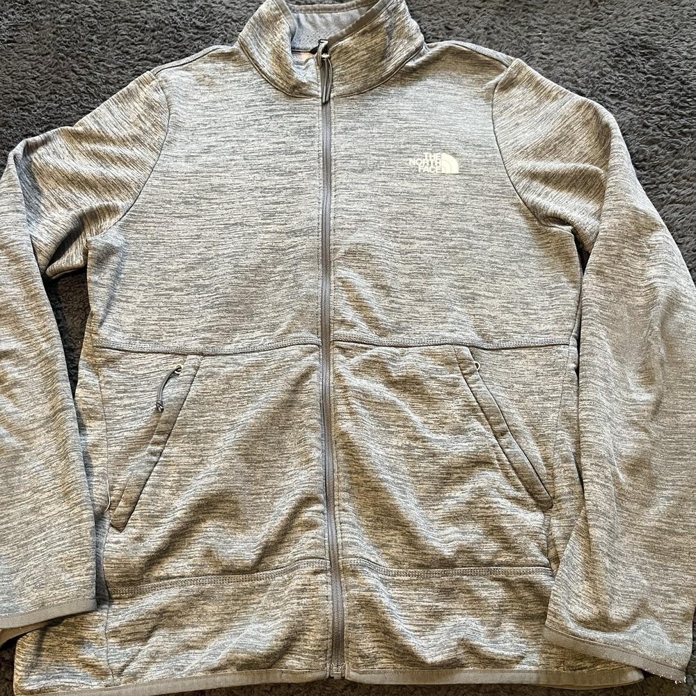 North Face Canyonlands Fleece Jacket Ladies M Gray Full Zip Womens